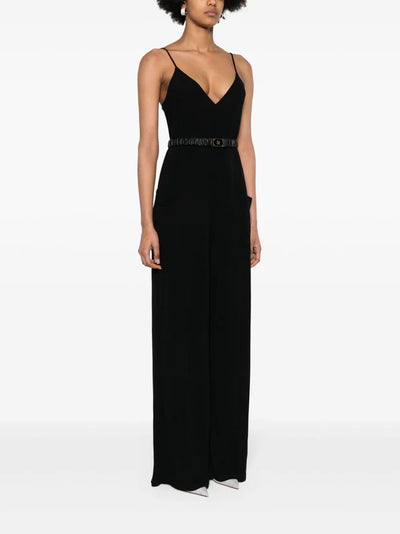 Thin Strap Jumpsuit With Belt