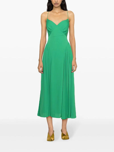 Green Viscose Midi Dress