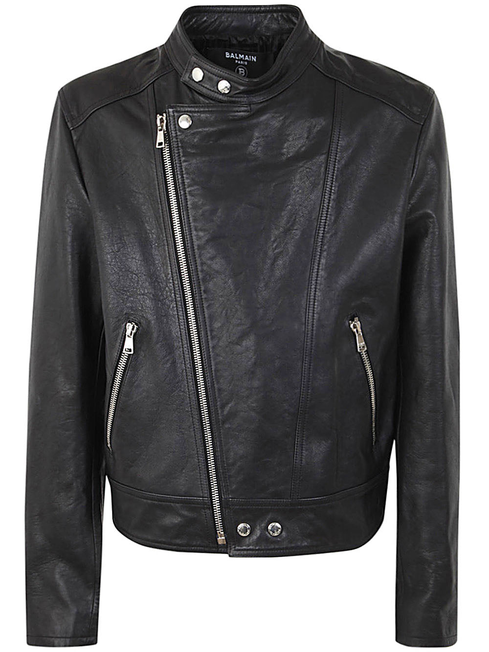 Zipped Calfskin Biker Jacket