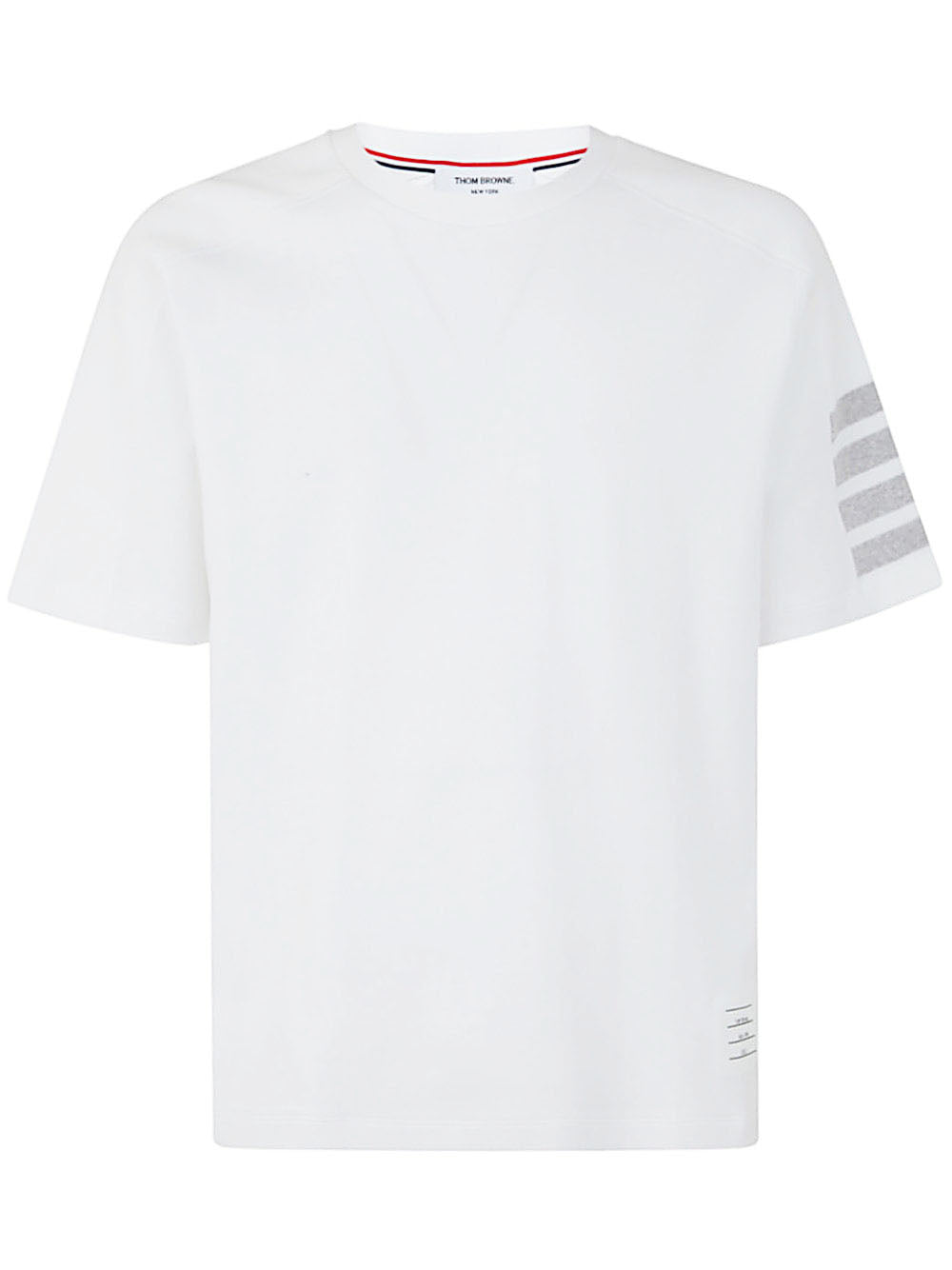 Short Sleeve Tee With 4 Bar Stripe In Milano Cotton