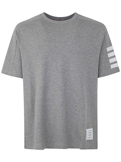 Short Sleeve Tee With 4 Bar Stripe In Milano Cotton