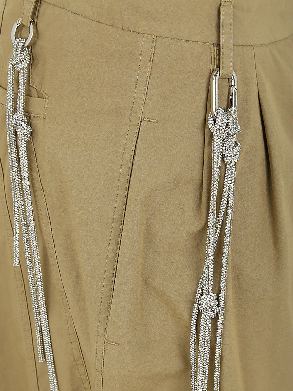 Phebe Crystal Chain Adorned Wide-leg Pants