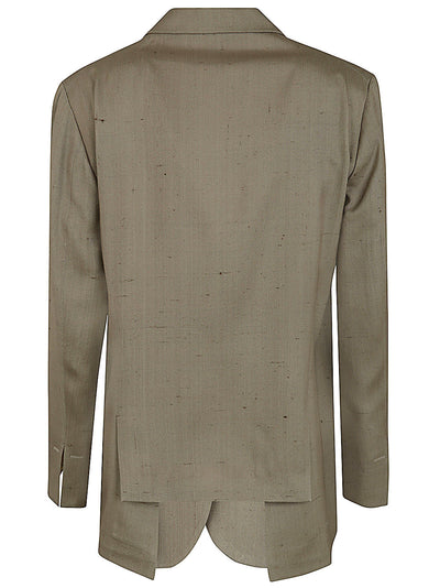 Three Button Silk Jacket