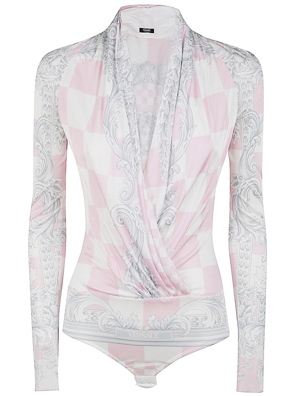 Silver Baroque Printed Bodysuit