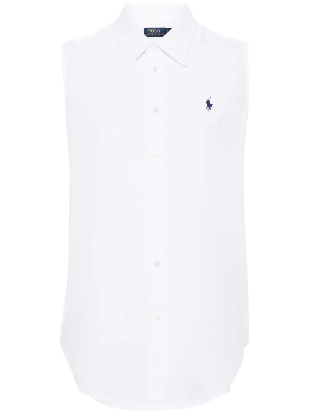 Sleeveless Button Front Shirt