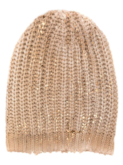 Corn Cob Stitch Hat With Laminated Effects