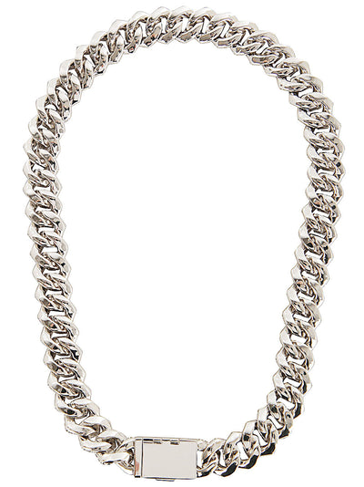 White Prong Pave Necklace