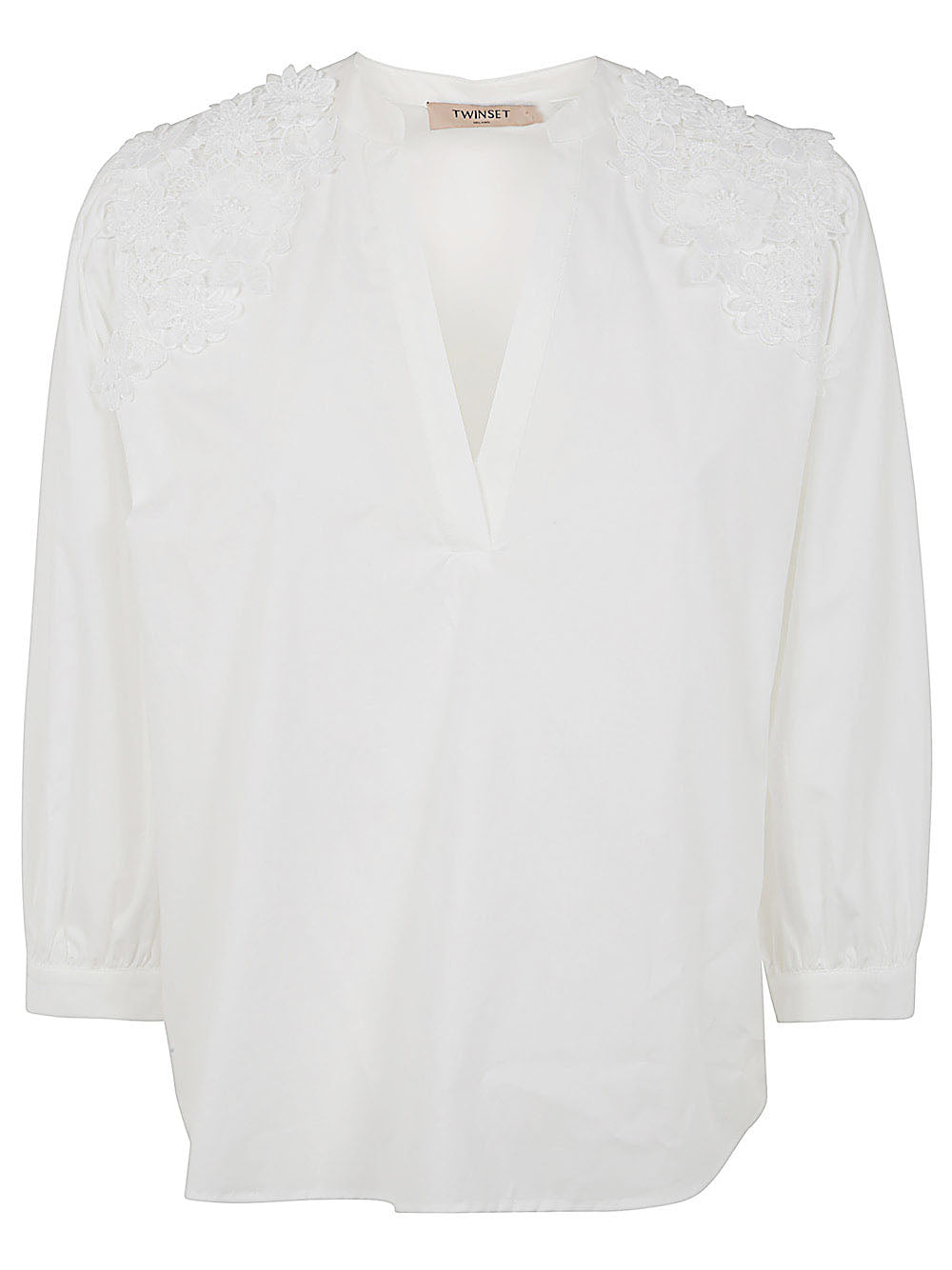 Blouse With Embroidered Flowers