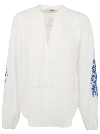 Embroidered Long Sleeve Shirt