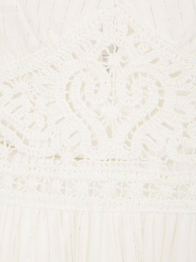Midi Dress With Crochet Detail