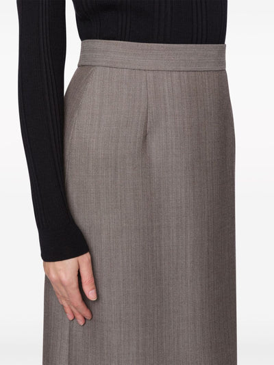 Wool Tweed Long Skirt