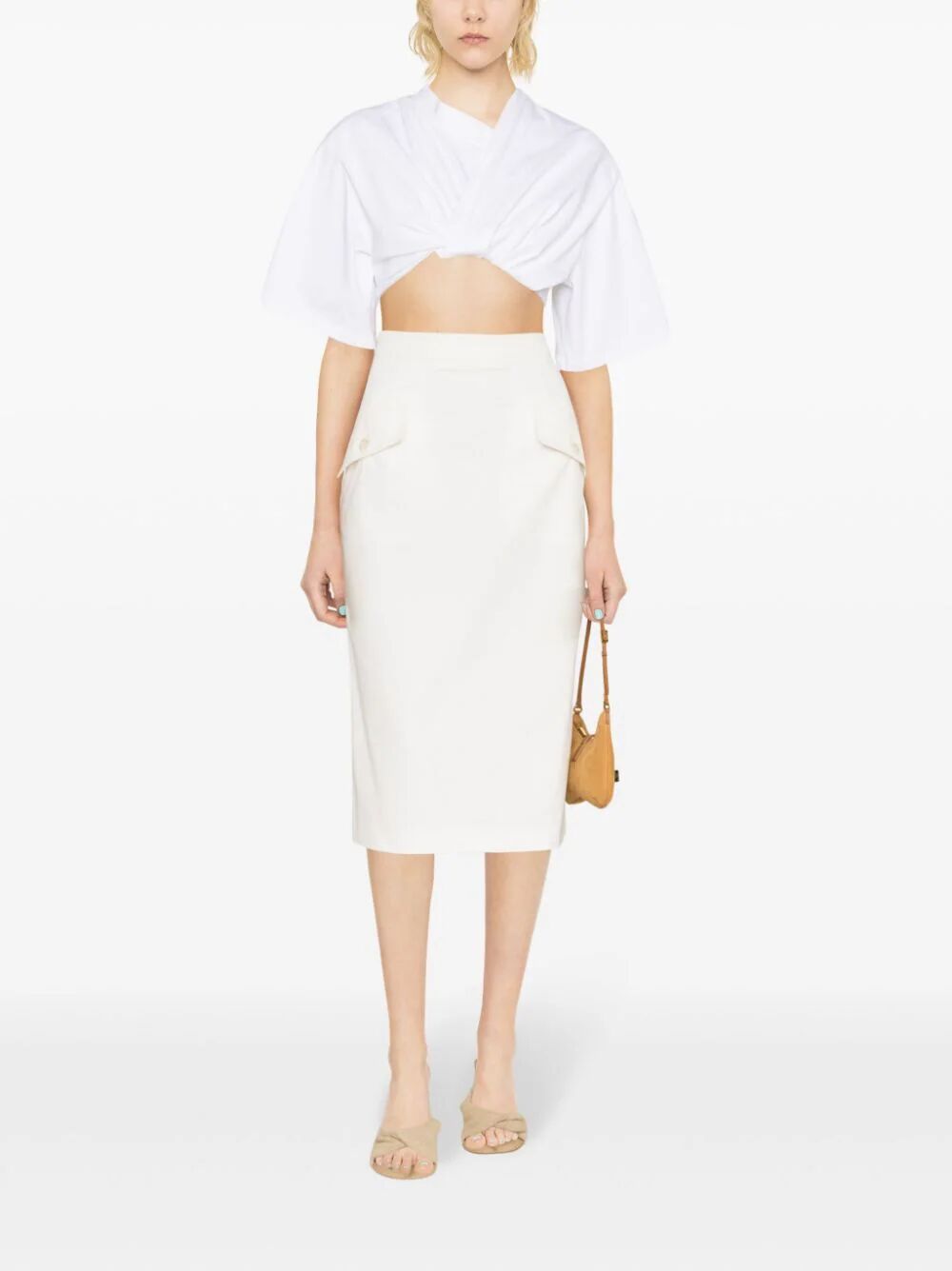 Stretch Gabardine Skirt