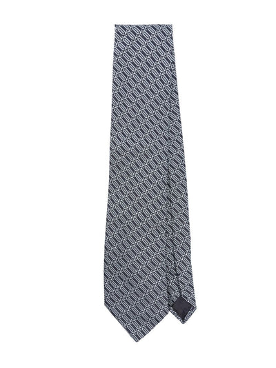 Lanvin Etiquette Logo Tie