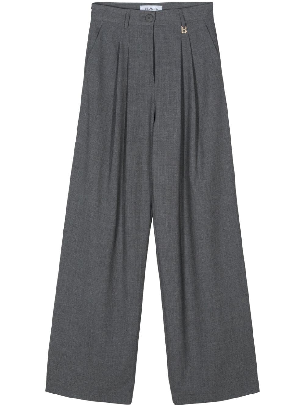 Melange Wide Leg Trousers