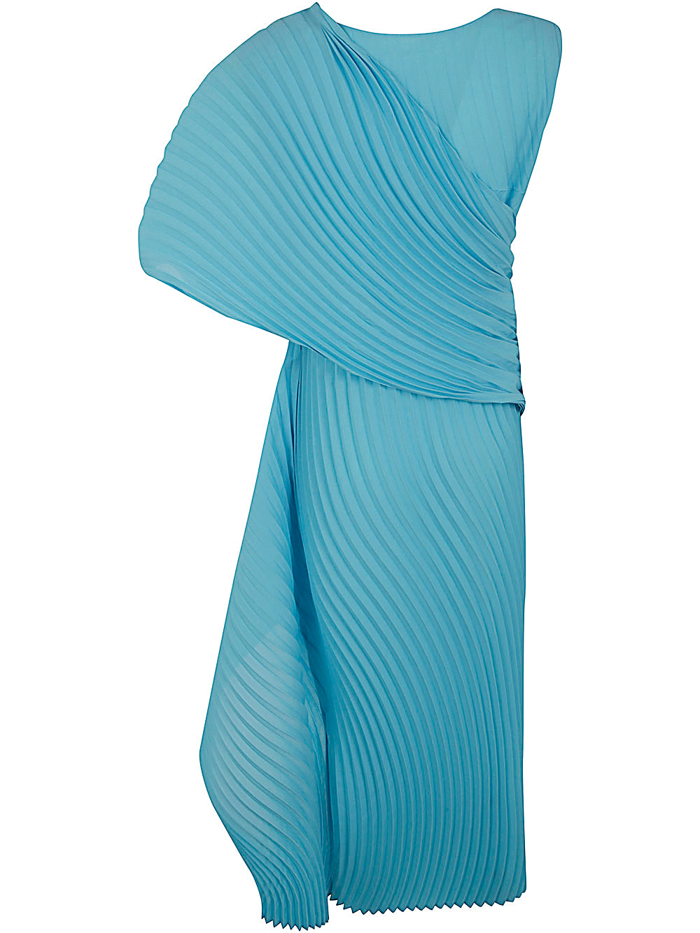 Wrapped Pleats Dress