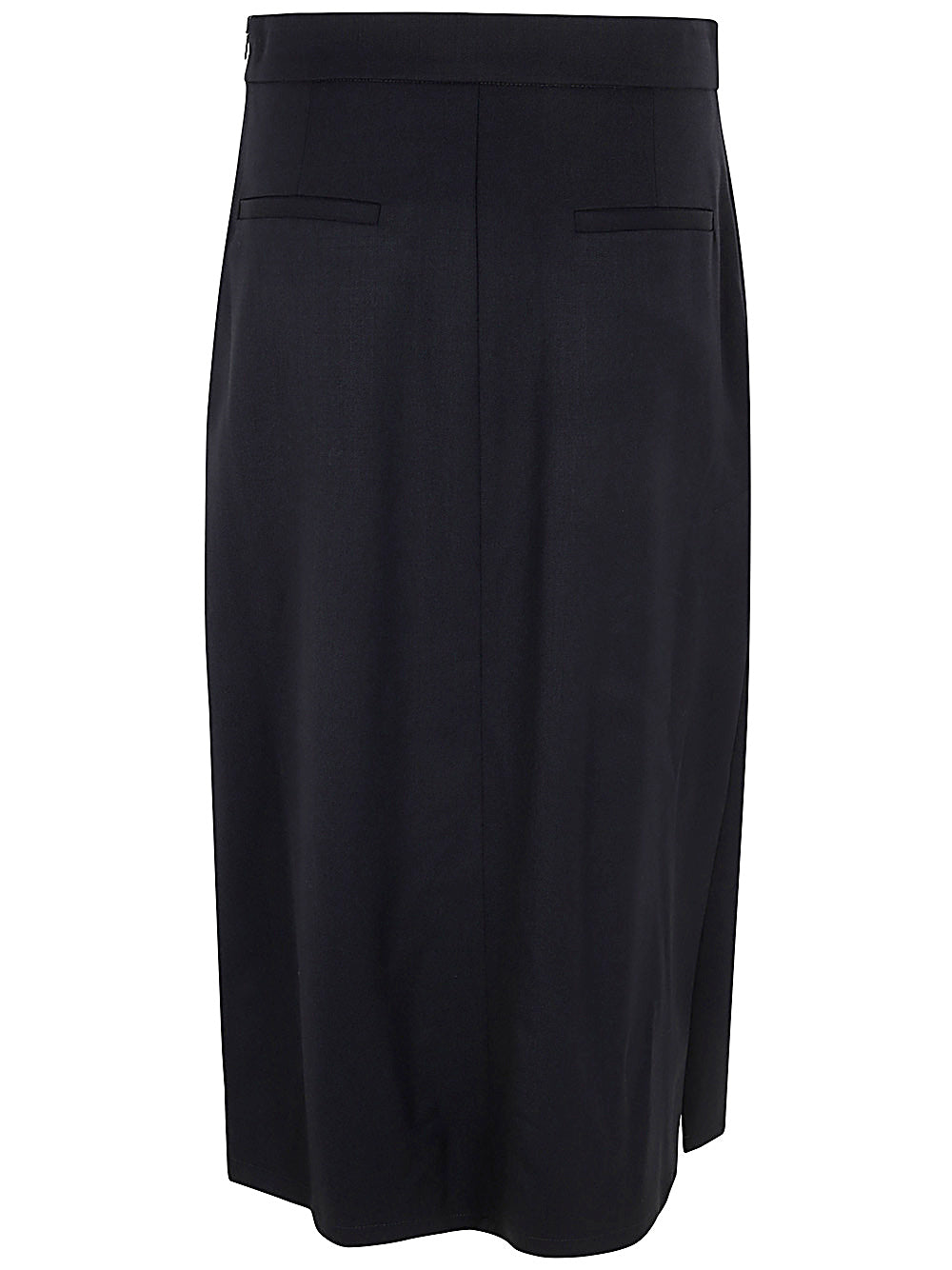 Midi Skirt With Folds On One Side