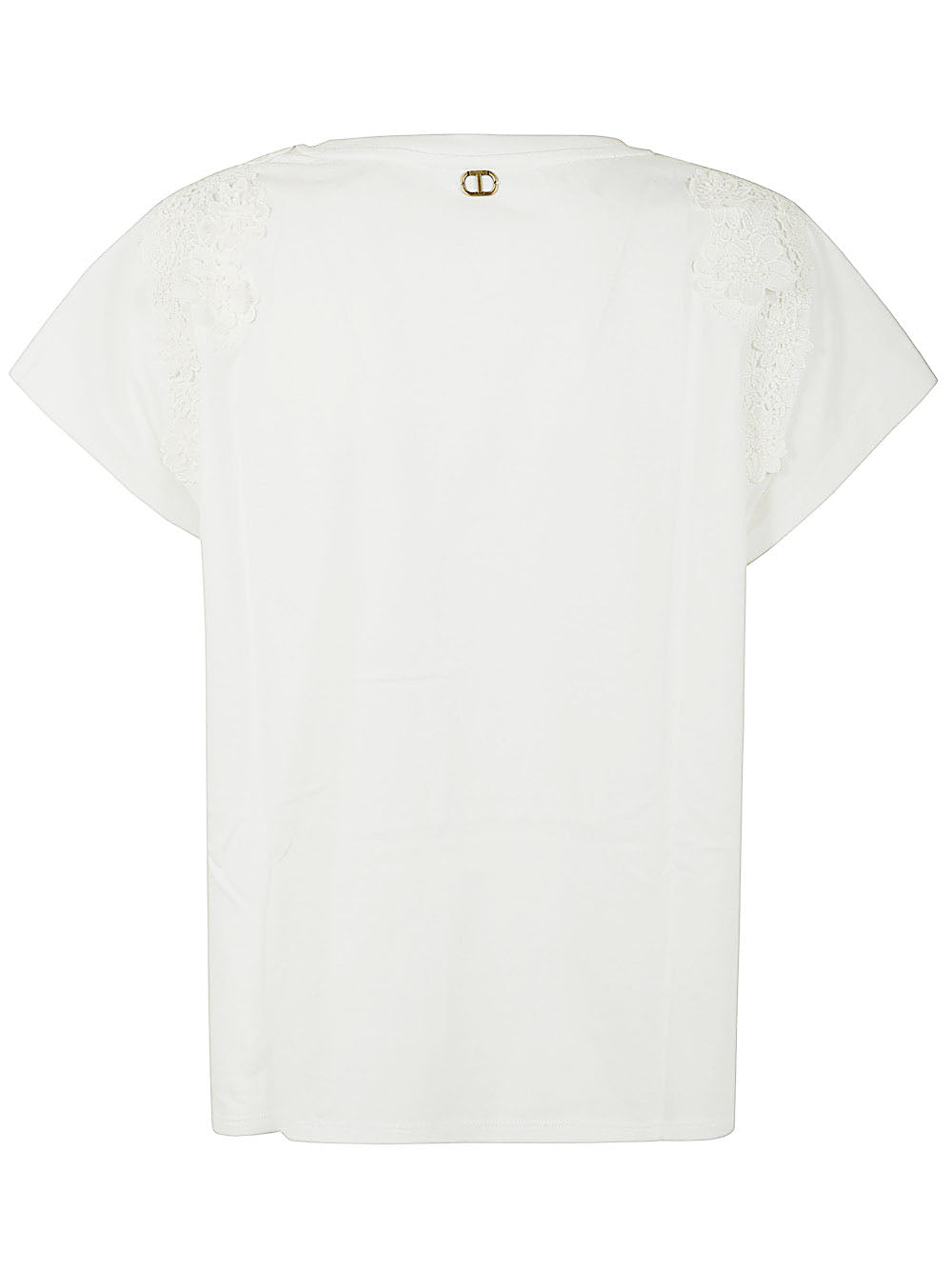 Short Sleeve T-shirt With Embroidered Flowers