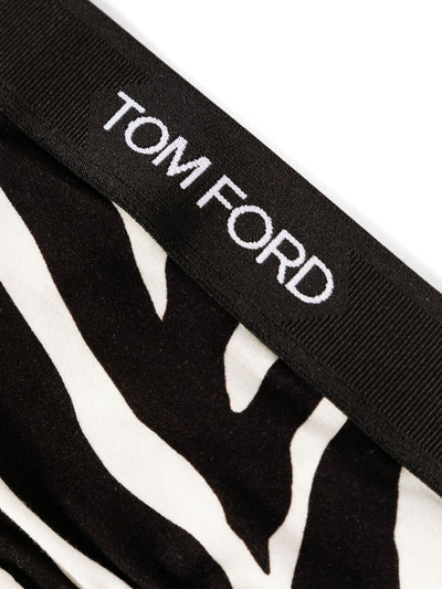 Optical Zebra Printed Modal Signature Thong