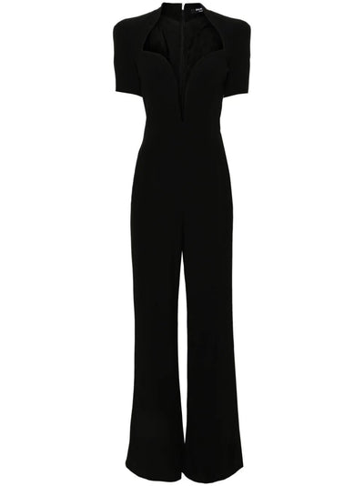 Open Neck Tailored Crepe Jumpsuit