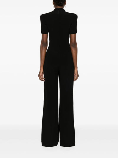 Open Neck Tailored Crepe Jumpsuit