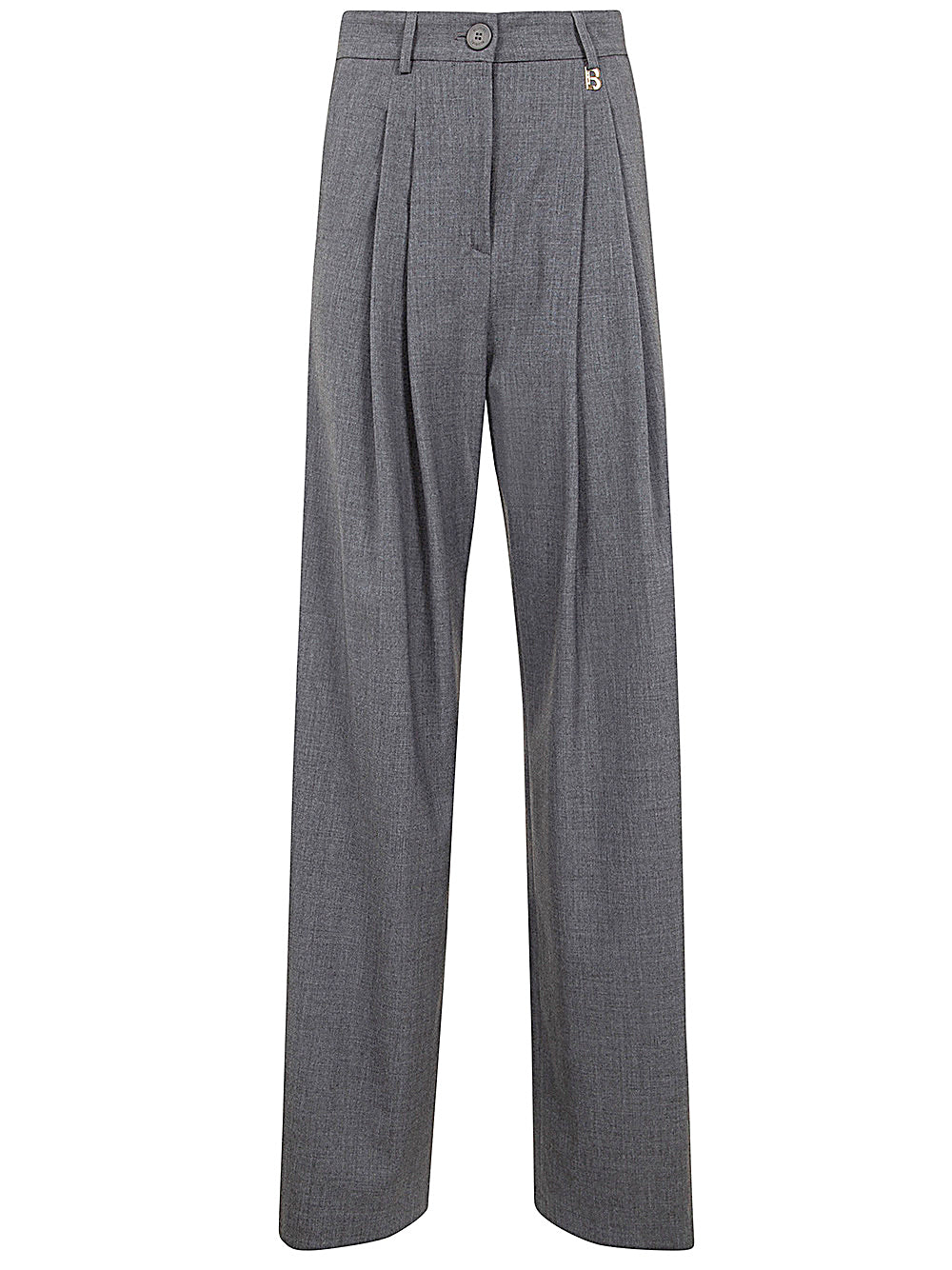 Melange Wide Leg Trousers