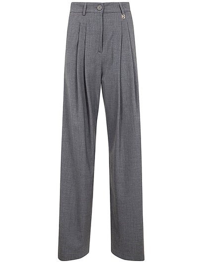 Melange Wide Leg Trousers