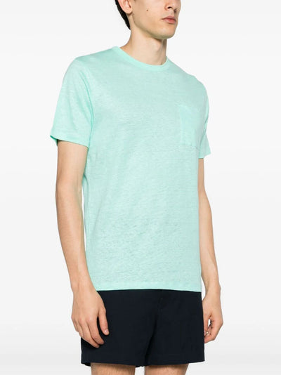 Linen T-shirt With Front Pocket