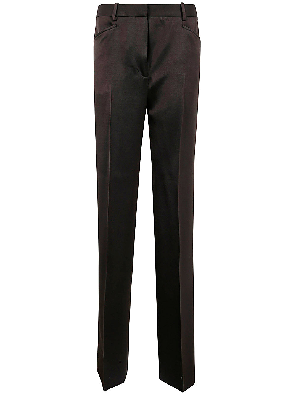 Silk And Wool Twill Boot Cut Pants