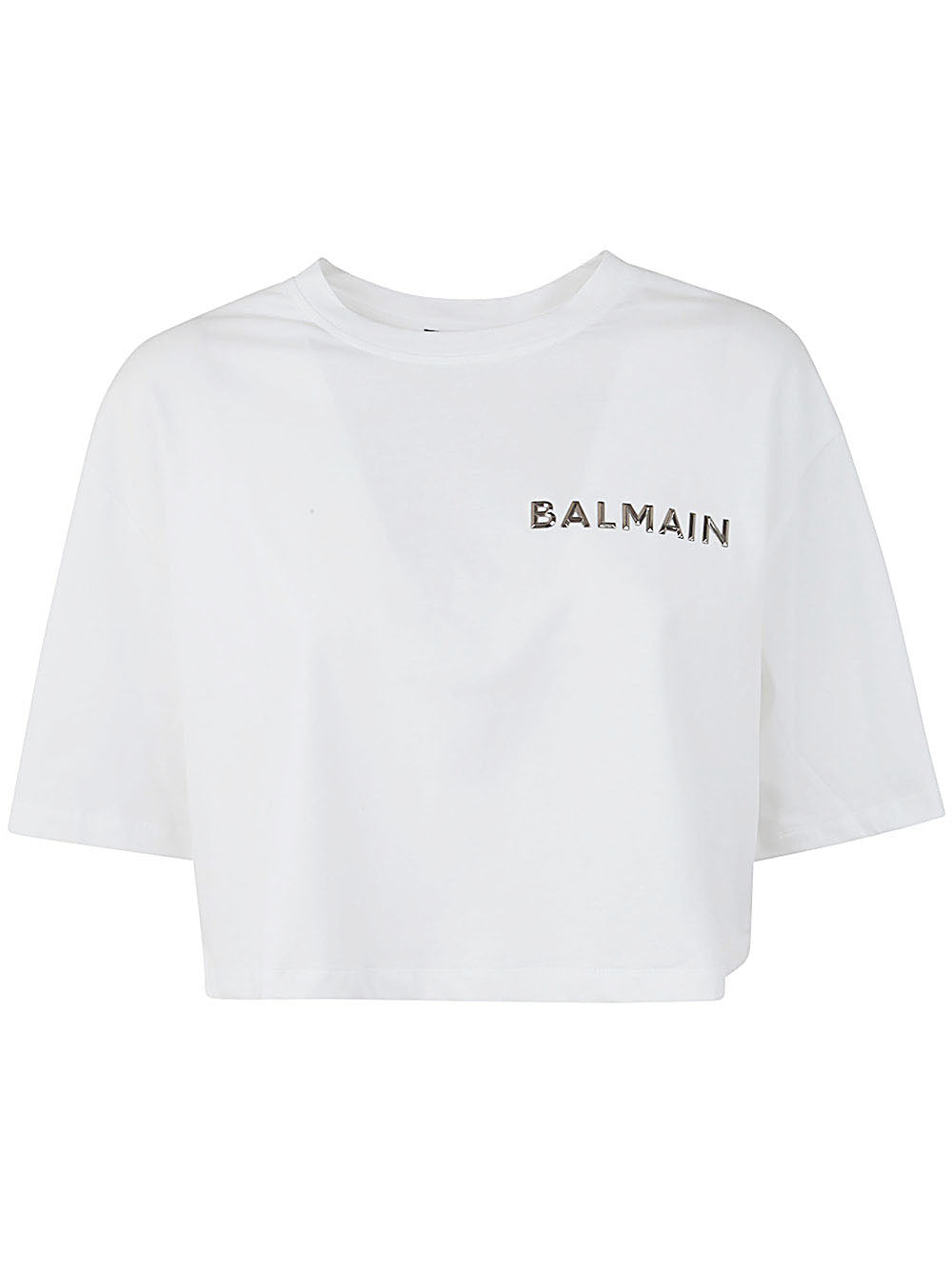 Balmain Laminated Cropped T-shirt