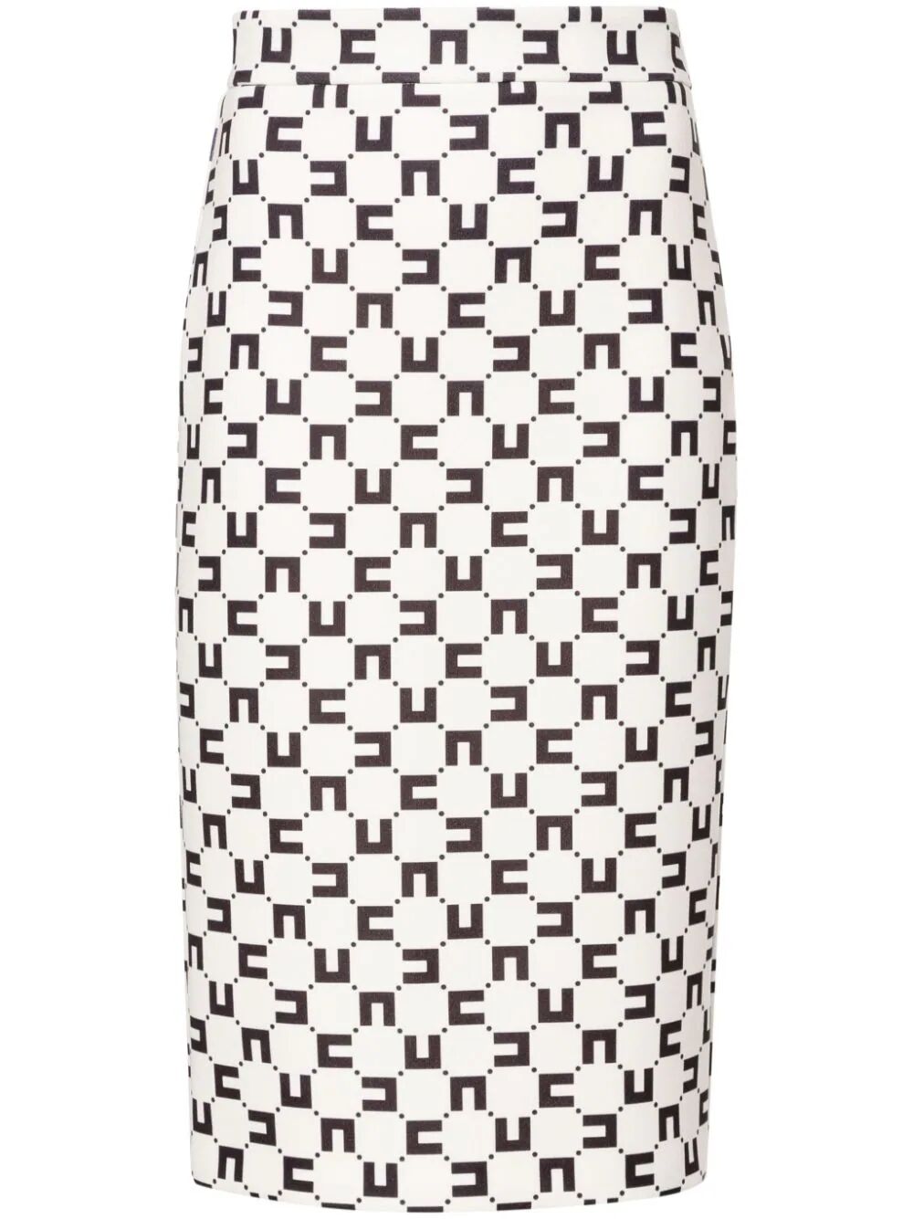 Macro Printing Pencil Skirt With Belt