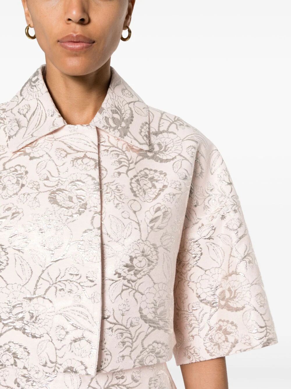 Jacquard Short Sleeves Jacket