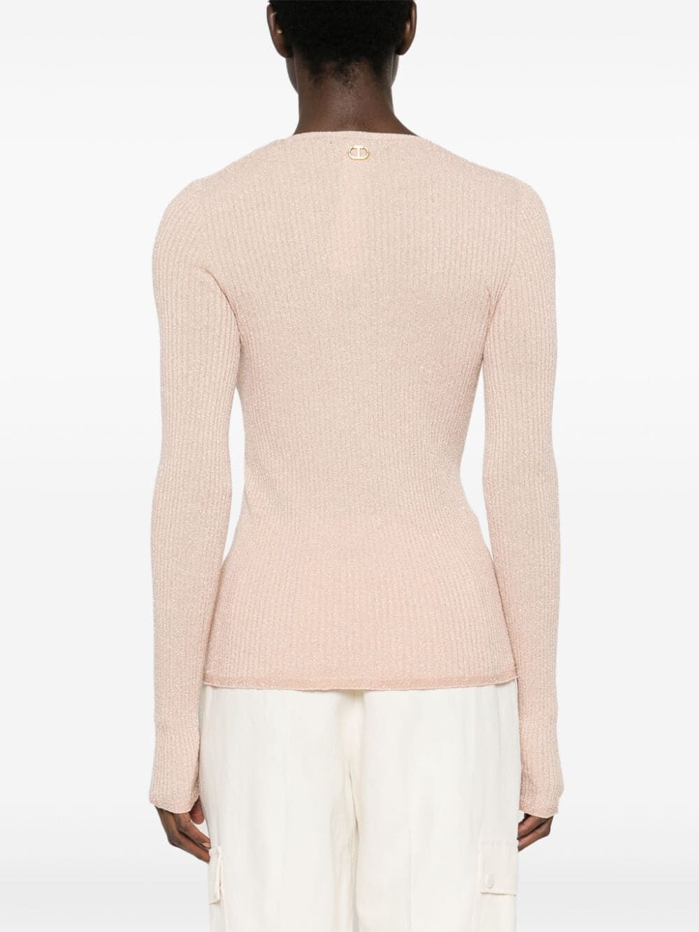 V Neck Ribbed Sweater