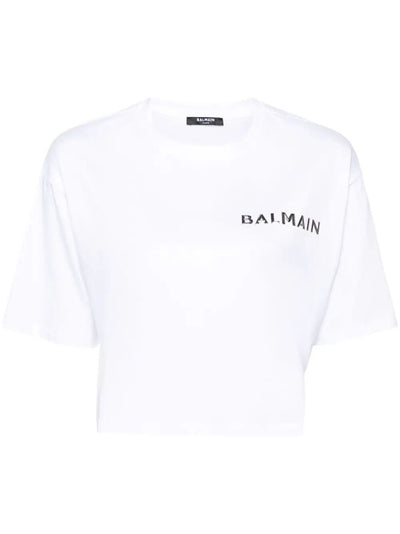 Balmain Laminated Cropped T-shirt