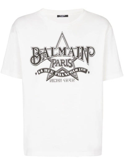 Balmain Star Print T-shirt Straight Fit