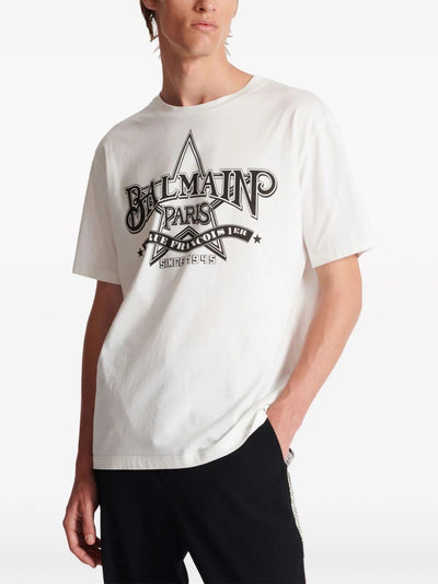 Balmain Star Print T-shirt Straight Fit