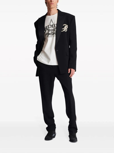 Balmain Star Print T-shirt Straight Fit