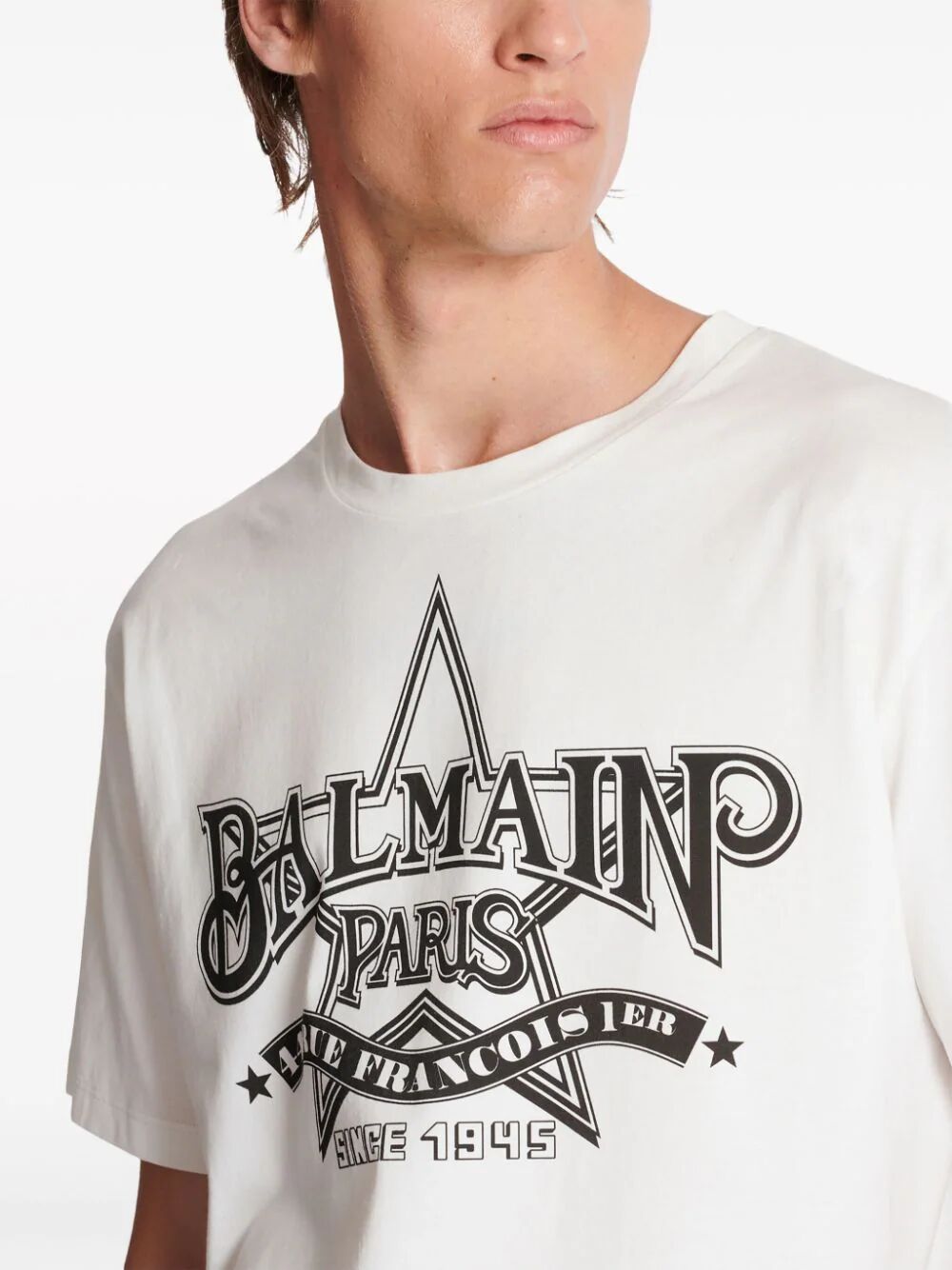 Balmain Star Print T-shirt Straight Fit