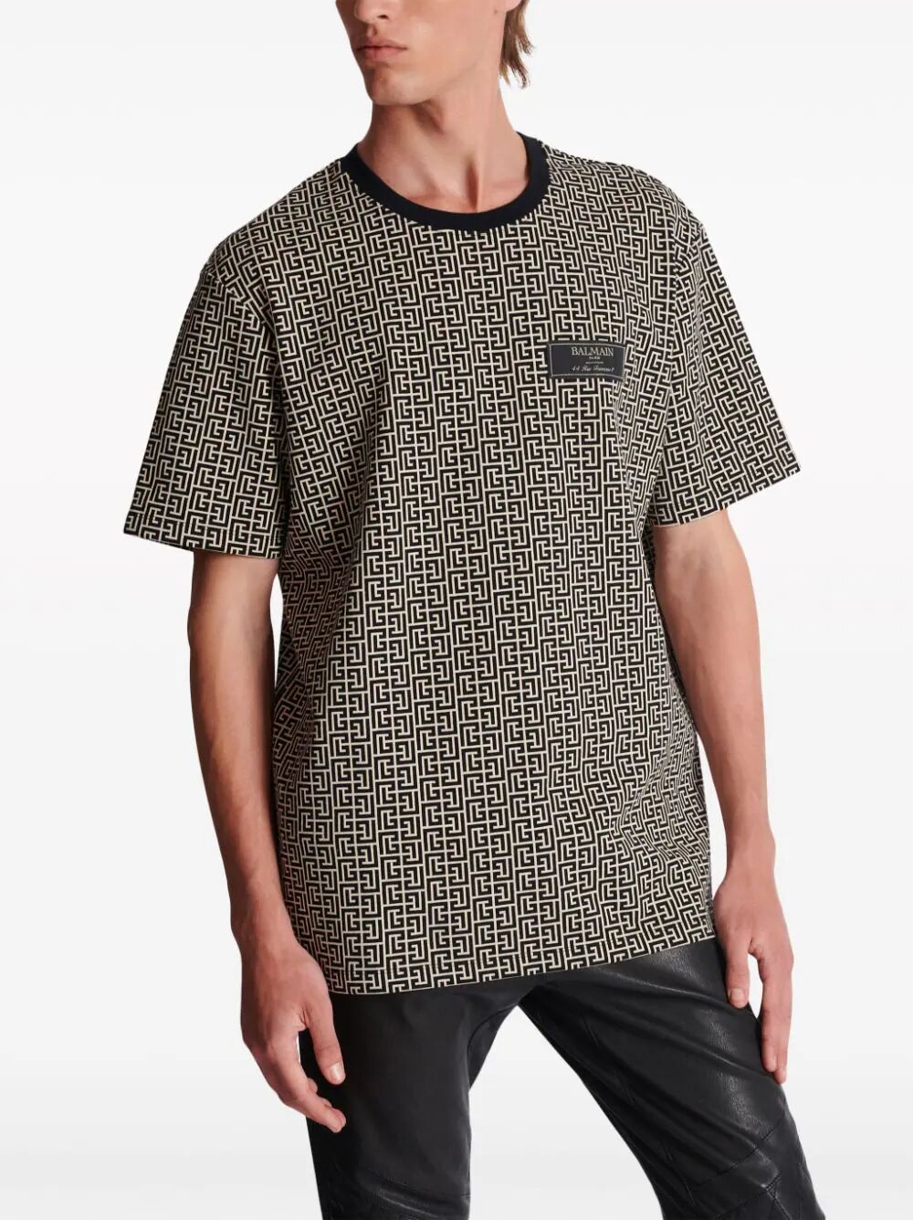 Monogram Jacquard T-shirt Straight Fit