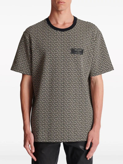 Monogram Jacquard T-shirt Straight Fit