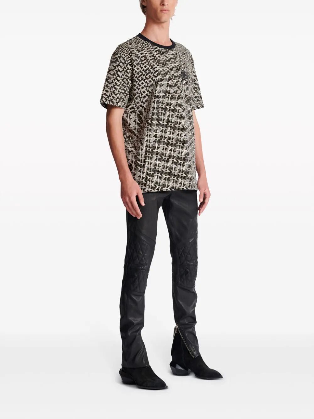 Monogram Jacquard T-shirt Straight Fit