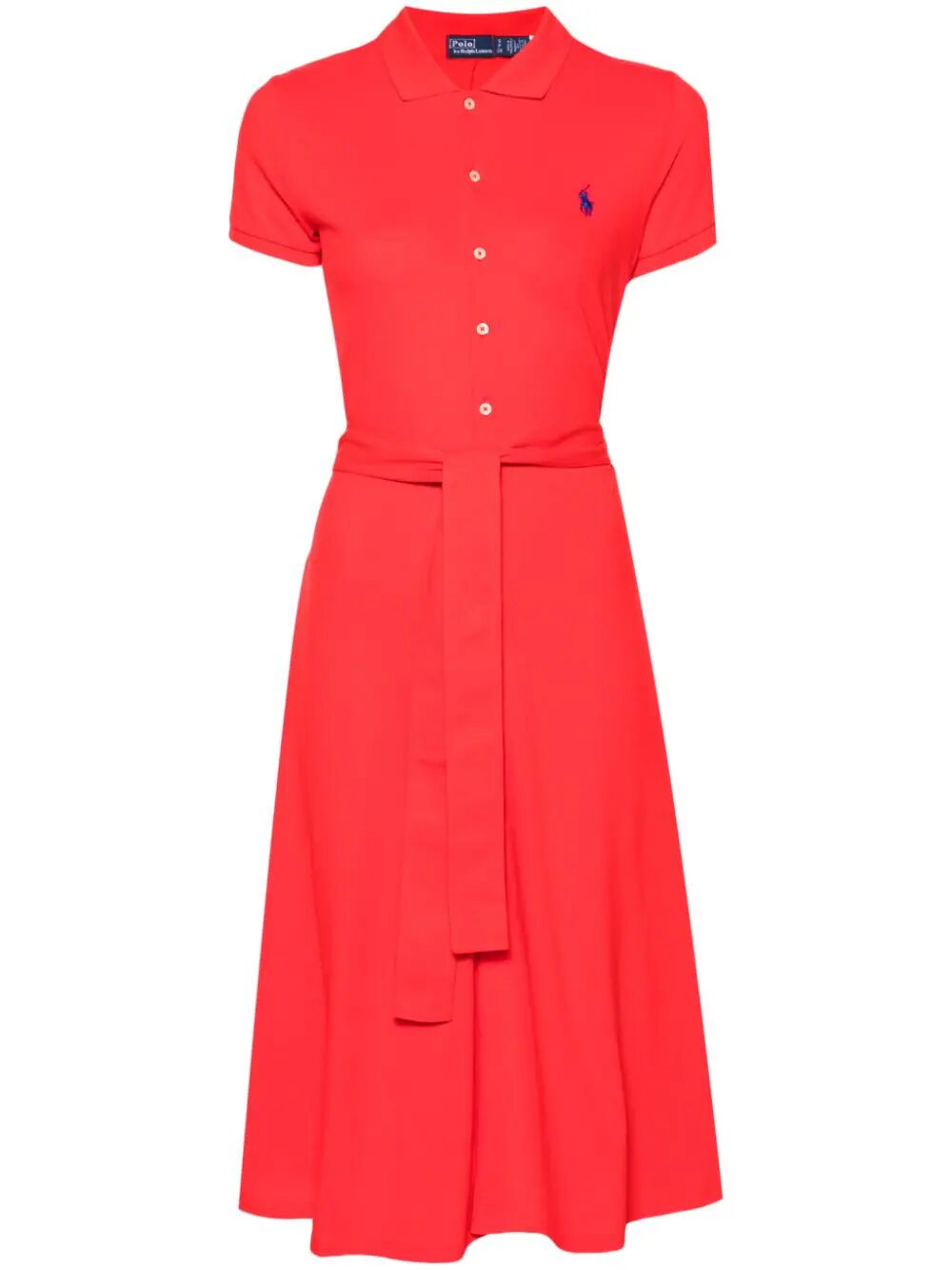 Polo Neck Dress With Belt