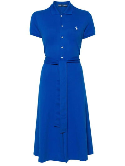 Polo Neck Dress With Belt