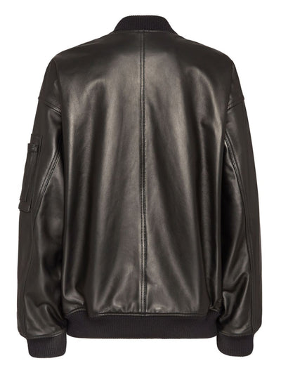 Leather Oversize Bomber