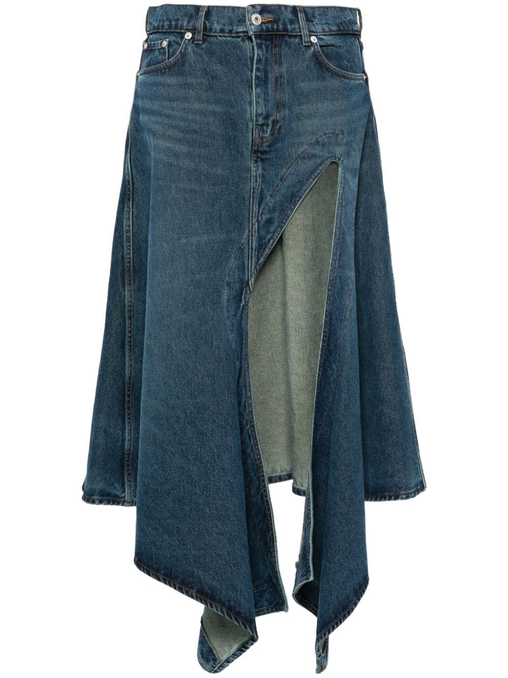 Evergreen Cut Out Denim Skirt