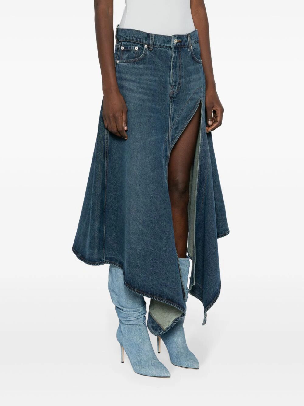 Evergreen Cut Out Denim Skirt