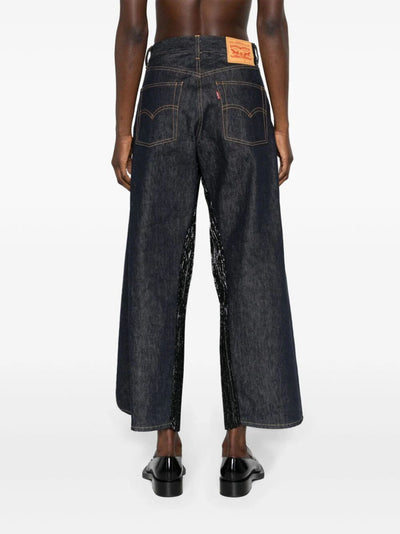 Pleated Denim Pants