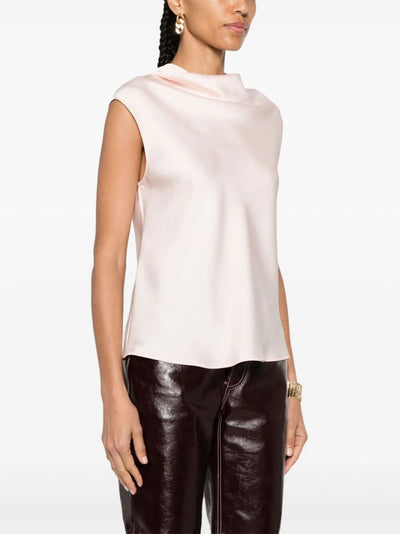 Sleeveless Satin Top