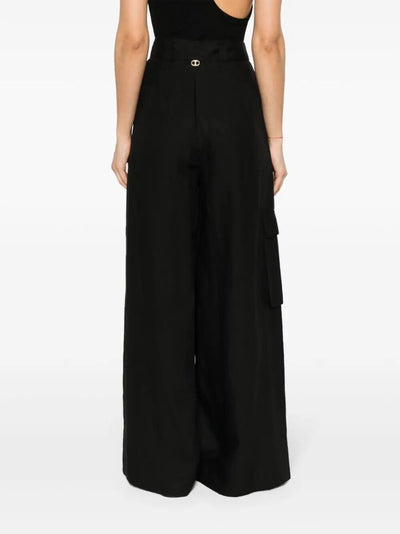 Wide Leg Cargo Pants With Belt