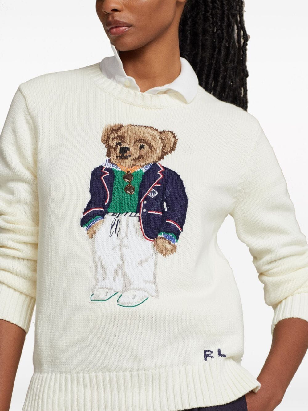 Crew Neck Sweater With Teddy