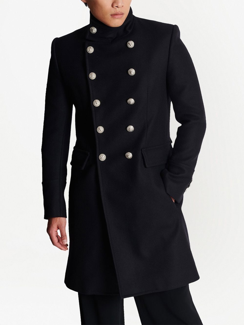 Officer Virgin Wool Coat